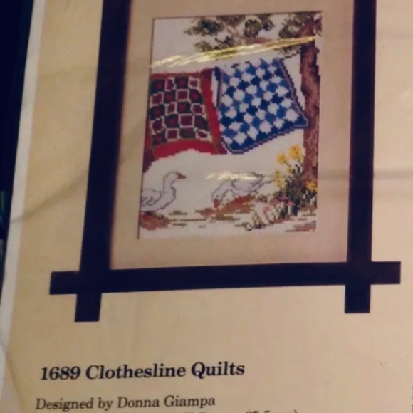 Creative Circle Embroidery Cross Stitch kit Wall Hanging 1689 Clothesline Quilts - Picture 5 of 5